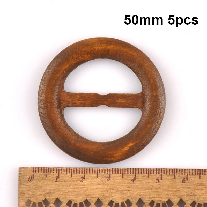Wooden Round Ring Belt Buckles – DIY Sewing & Bag Accessory Sewing Ring Buckle Qme 50mm 5pcs 1