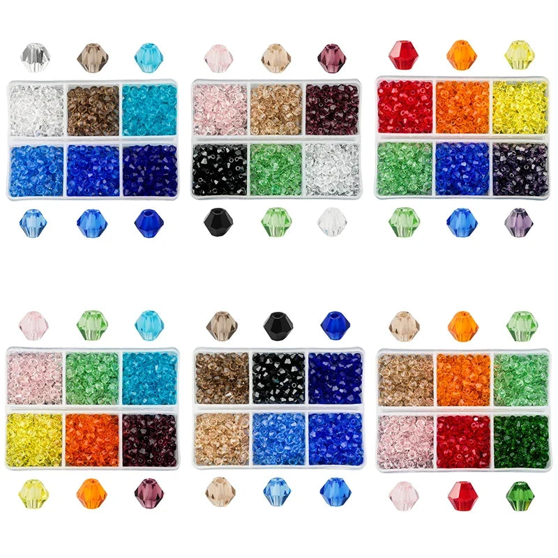 4mm Glass Bicone Crystal Faceted Beads 600pcs – Jewelry Making Craft Beads Qme