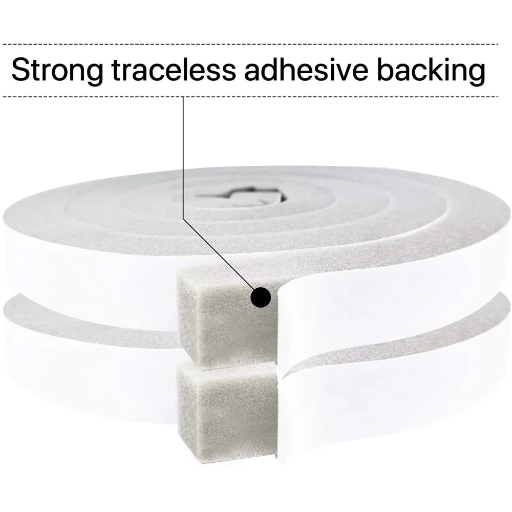 4M PU Foam Seal Strip Tape – Door & Window Weather Stripping Foam Weather Strip Qme