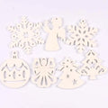 Wooden Christmas Ornaments with Hemp Rope – Angels & Snowflakes Christmas Ornaments Qme mix