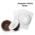 RECAFIMIL Reusable Vertuo Pods – Refillable Nespresso Capsules Refillable Coffee Pods Qst 2Cup 10Foils