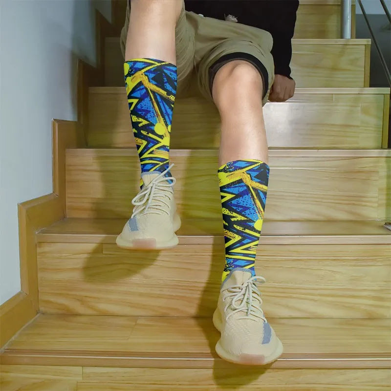 Women's 3D Graffiti Cotton Socks – Street Art Novelty Fashion Novelty Fashion Socks Qme