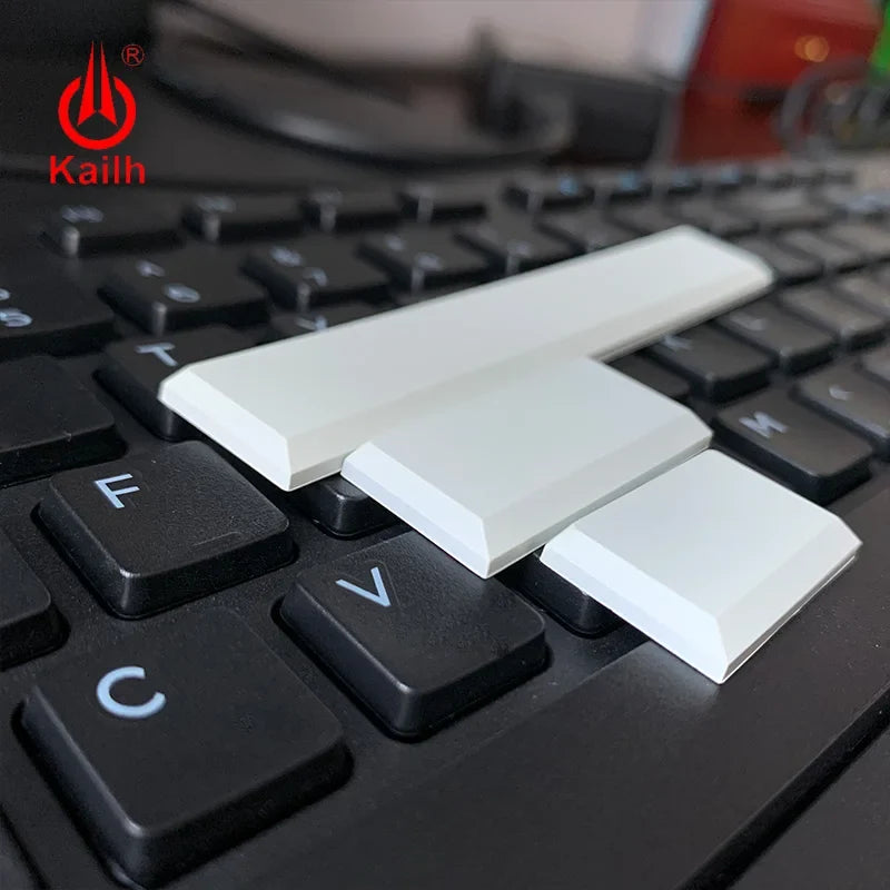 Kailh Low Profile Keycaps White Black 1.5U Spacebar – Qme Mechanical Keyboard Keycaps Qme black 2.0u
