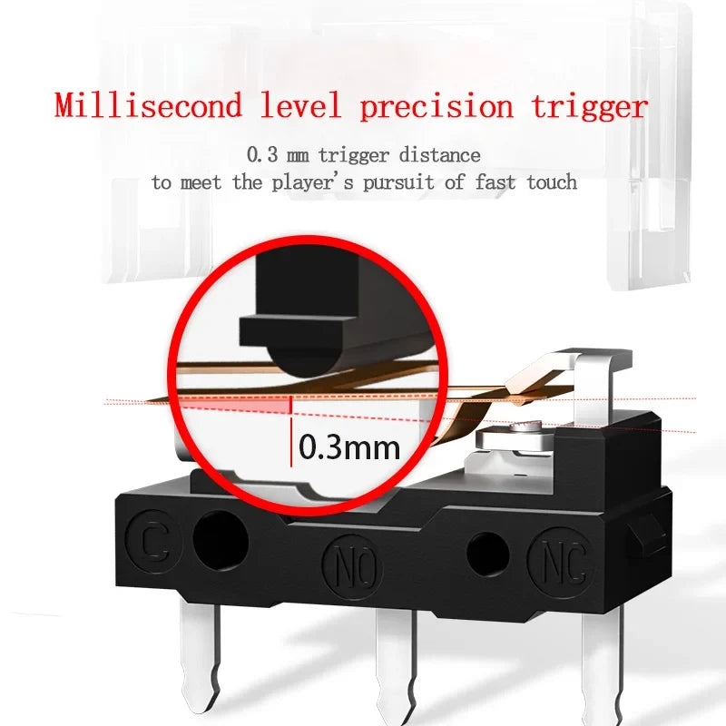 Kailh GM8 Mouse Micro Switch – 24K Gold, 80M Click Lifespan Mouse Micro Switch Qme