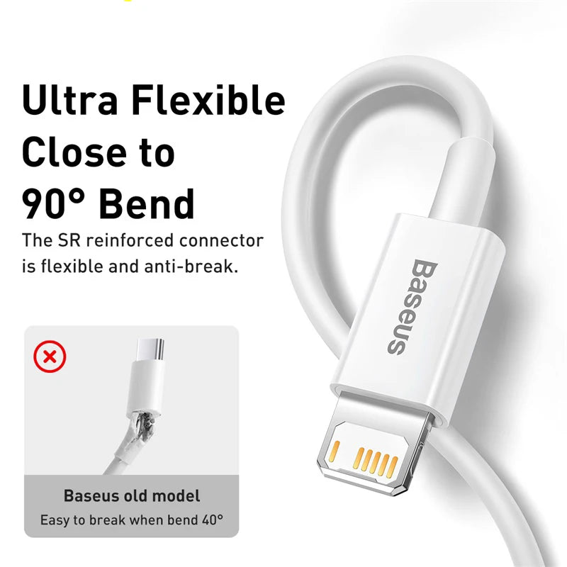Baseus USB Lightning Cable – Fast Charger for iPhone & iPad USB Charging Cable Qst