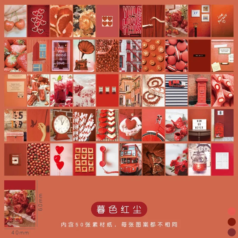 Vintage Landscape Scrapbooking Stickers | Washi Paper Craft Set Decorative Craft Stickers Qme F
