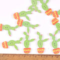 Cartoon Cactus Wooden Buttons 20pcs – Sewing & DIY Crafts Decorative Wooden Buttons Qme 1