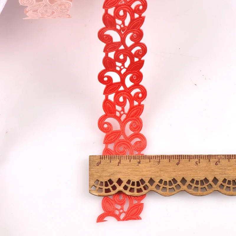 DIY Flower Embroidery Ribbon – Polyester Sewing Trim, 19 Colors Embroidery Ribbon Trim Qme