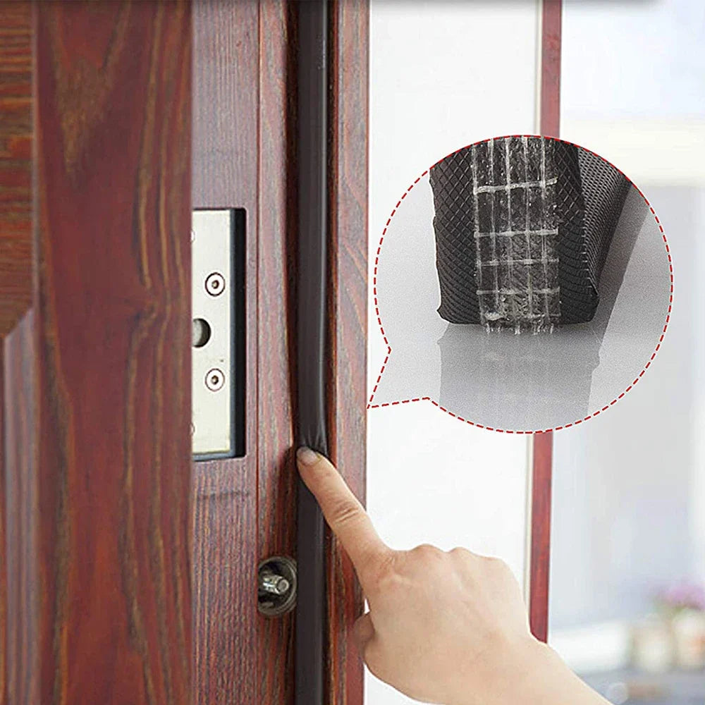 V-Shape Adhesive Weather Stripping PU Foam Door & Window Seal Weather Stripping Seal Qme