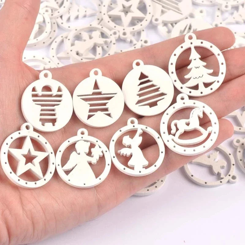 White Wooden Christmas Tree Shapes – DIY Craft & Scrapbooking Wooden Craft Shapes Qme