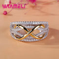 925 Sterling Silver Infinity Love Ring – Cubic Zirconia Bowknot Sterling Silver Ring Qme 11