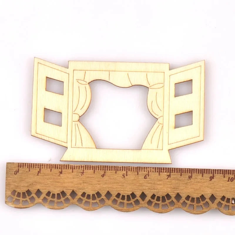 Hollow Window Pattern Wood Slices – DIY Crafts & Scrapbook Wood Craft Embellishments Qme