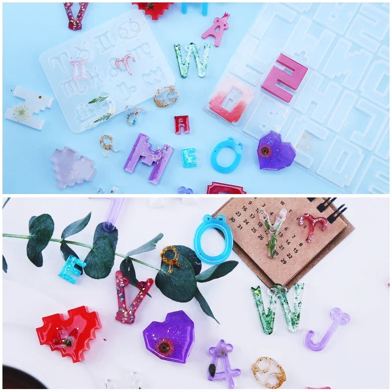 Alphabet & Number Silicone Resin Molds – Keychain & Jewelry DIY Silicone Resin Mold Qme