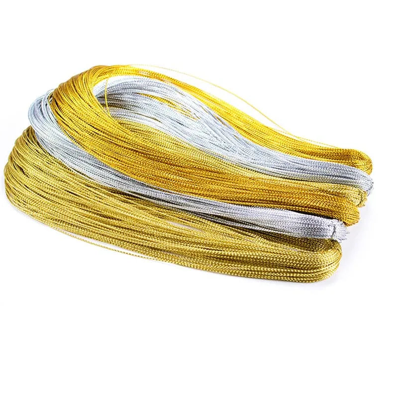 20m Gold & Silver Metallic Thread – DIY Tags, Labels & Crafts Metallic Craft Thread Qme