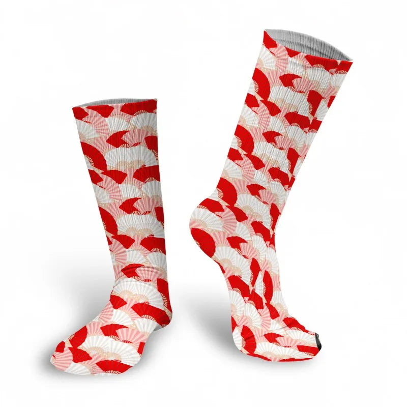 Women's 3D Print Harajuku Heart Long Tube Socks | Cartoon Novelty Novelty Tube Socks Qme
