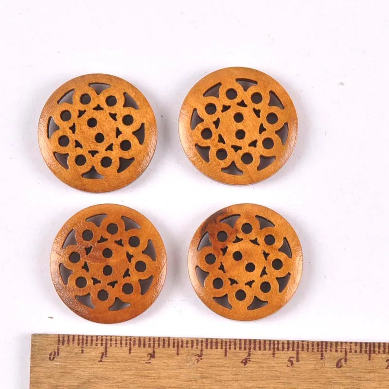Retro Mixed Wood Buttons for Sewing & DIY Crafts | 20pcs Wood Craft Buttons Qme