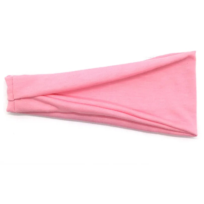 Women's Cotton Turban Twist Headband – 20 Colors Turban Twist Headband Qme Pink 10cm-22cm