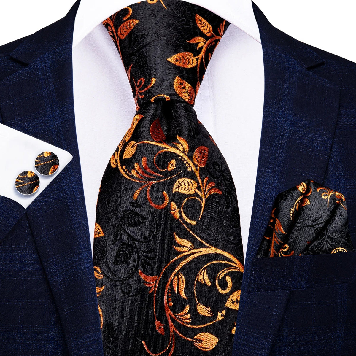 Men's Floral Necktie – Wedding & Party Tie | 46 Colors Floral Necktie Qme SN-3338
