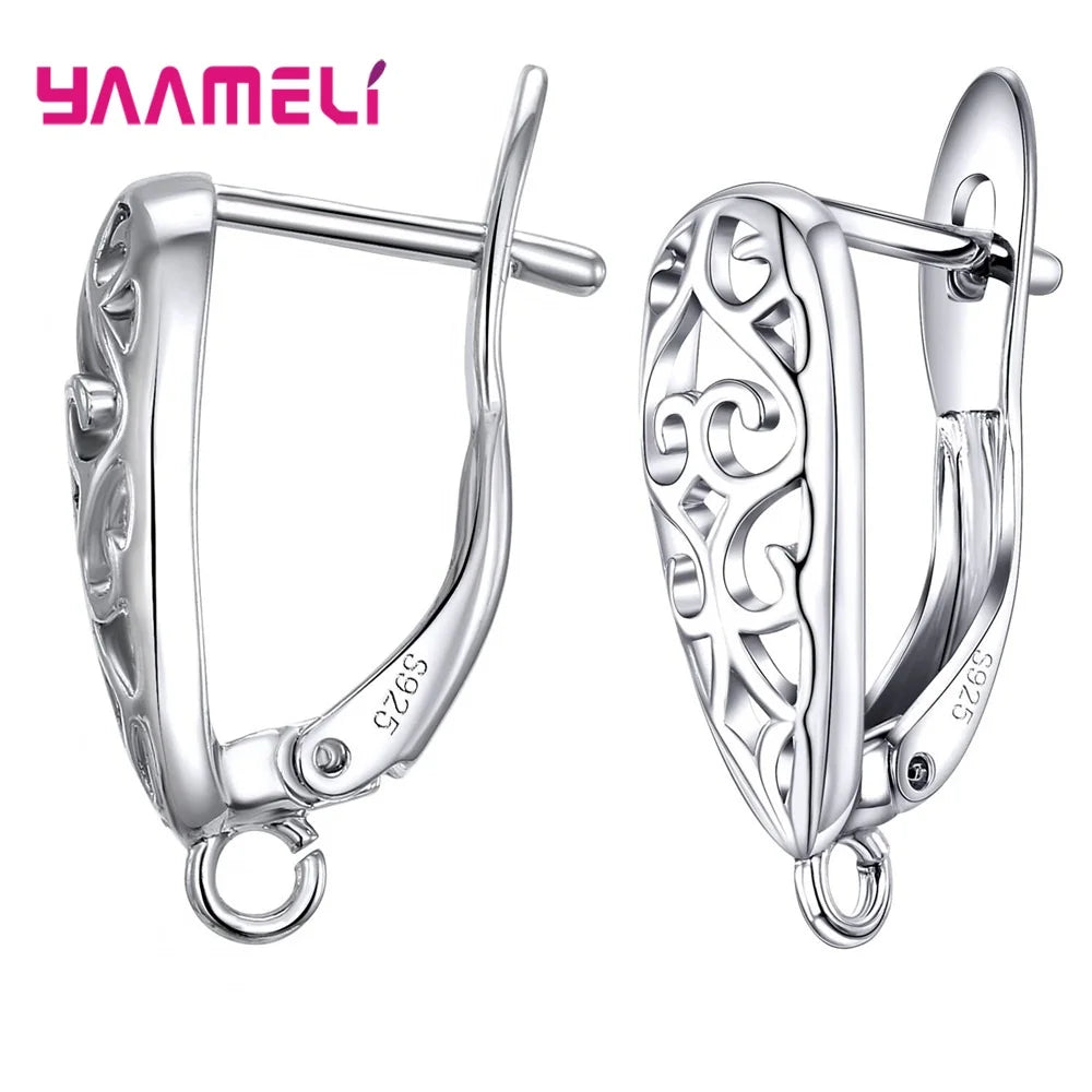 S925 Sterling Silver Leverback Earwire Findings – 27 Styles Earring Findings Qme