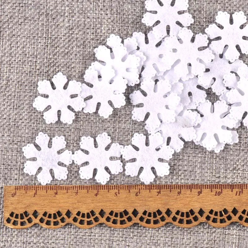 100pc Mixed Felt Snowflake Applique Patches – DIY Craft Stickers Felt Applique Patches Qme