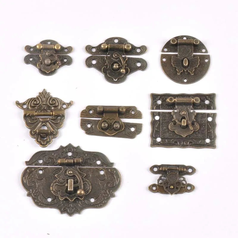 Vintage Brass Latch Hook for Jewelry & Wooden Boxes | 8 Colors Decorative Box Latch Qme