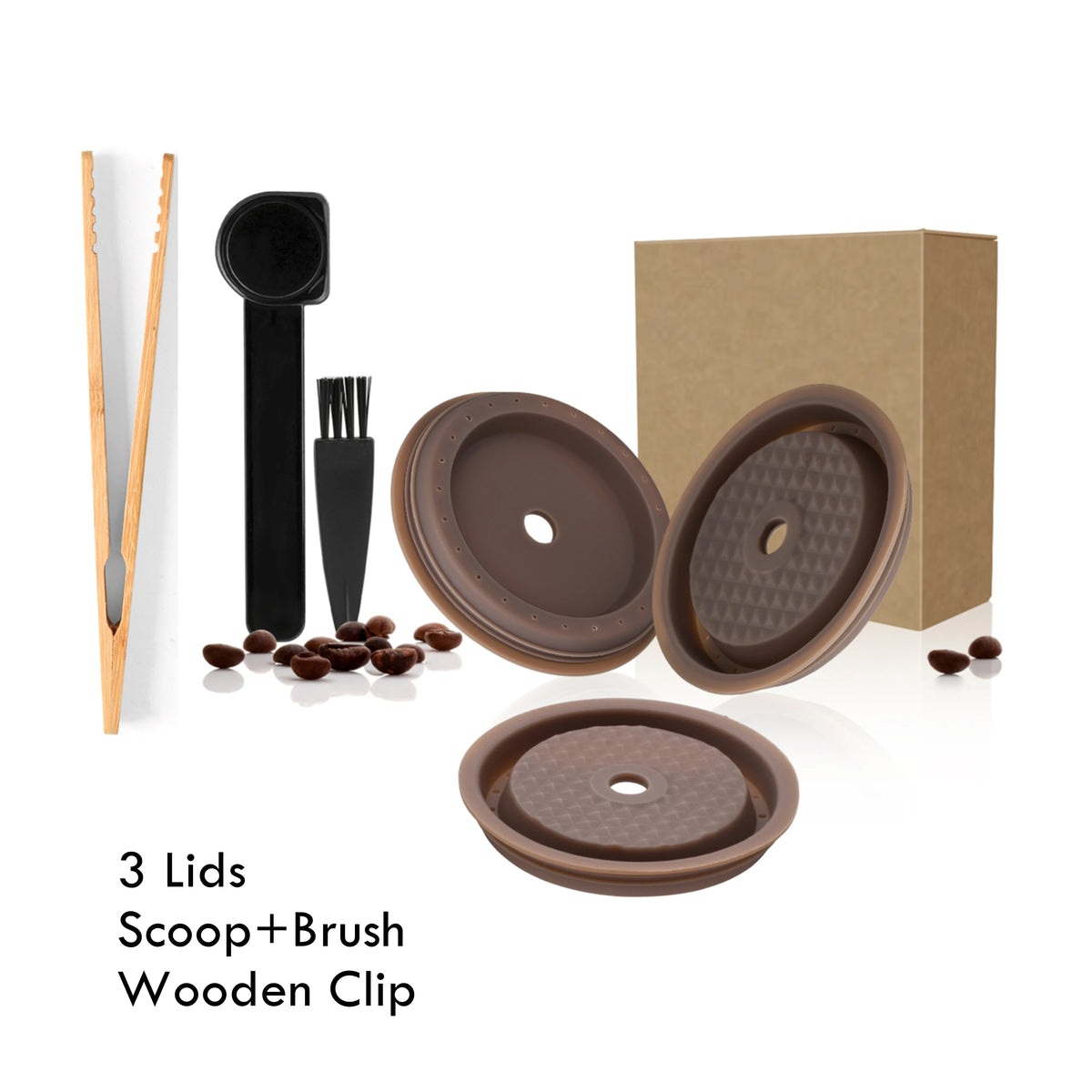 Reusable Silicone Lids for Nespresso Vertuo Capsules – 4 Sizes Coffee Pod Lid Qst 3 lids