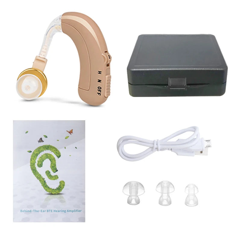 Scienlodic USB Rechargeable Sound Amplifier – Adjustable Tone Sound Amplifier Qst without charge head
