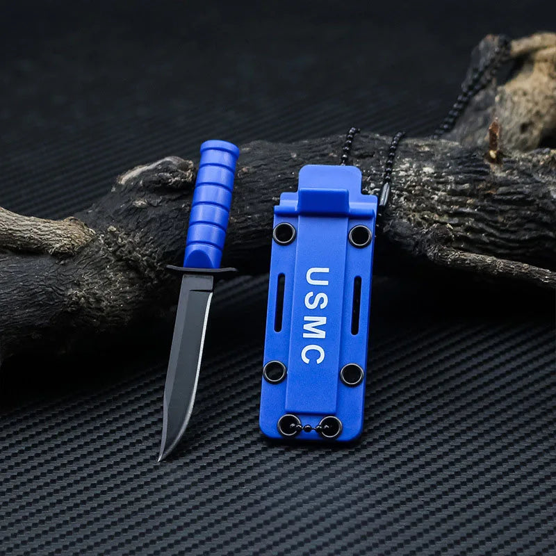 Swayboo Mini Neck Knife Sawtooth Fixed Blade – Camping Survival Fixed Blade Knife Qst
