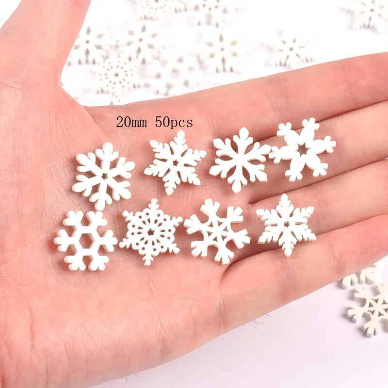 White Wooden Christmas Tree Shapes – DIY Craft & Scrapbooking Wooden Craft Shapes Qme 20mm 50pcs