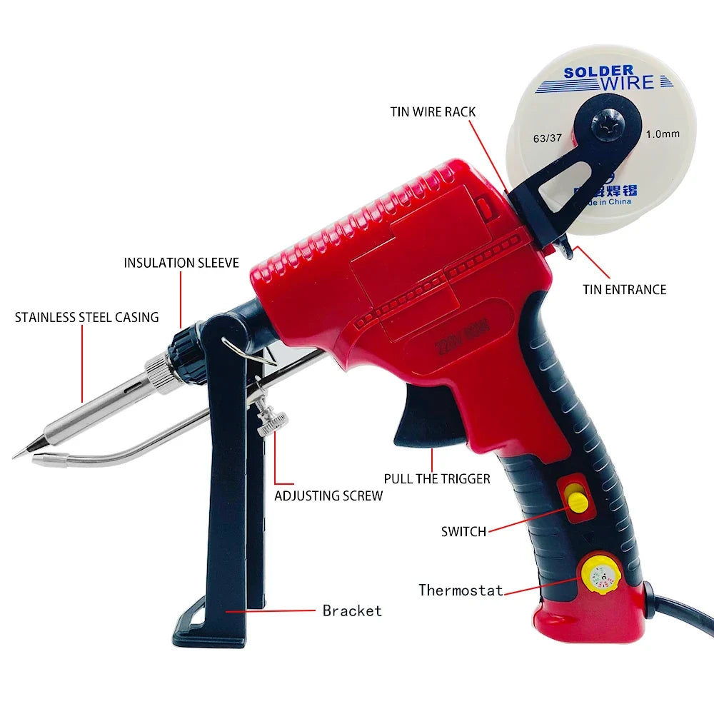 Electric Soldering Iron Gun – Internal Heating & Auto Tin Feed Soldering Iron Gun Qme