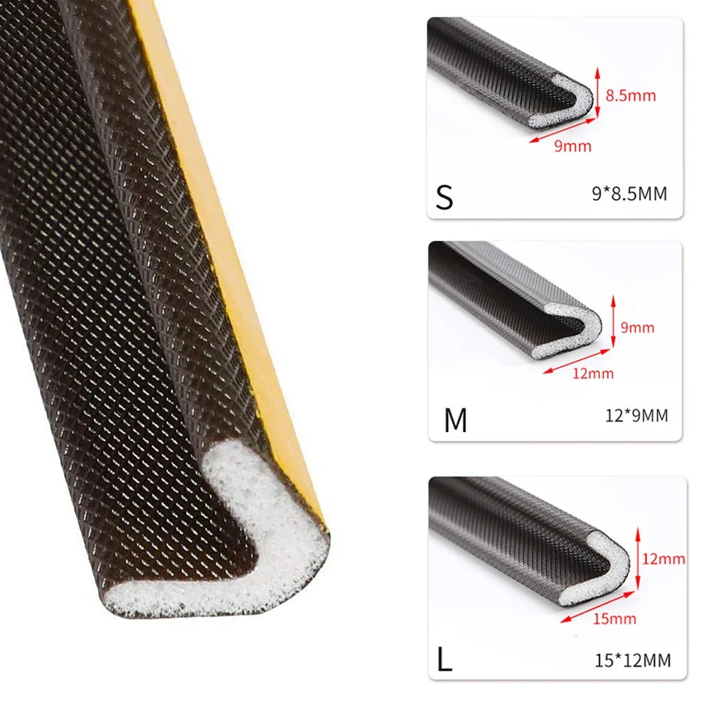 V-Shape Adhesive Weather Stripping PU Foam Door & Window Seal Weather Stripping Seal Qme