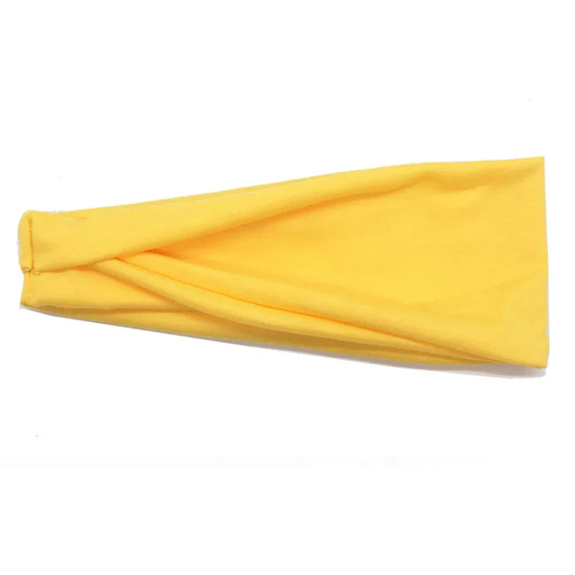 Women's Cotton Turban Twist Headband – 20 Colors Turban Twist Headband Qme Gold 10cm-22cm