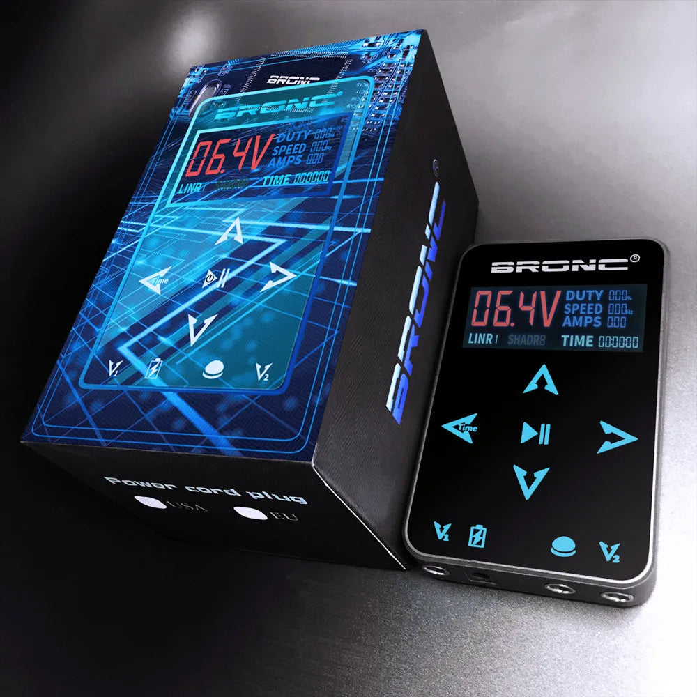BRONC Dual Tattoo Machine Touch Screen Power Supply TPN-037 Tattoo Power Supply Qme