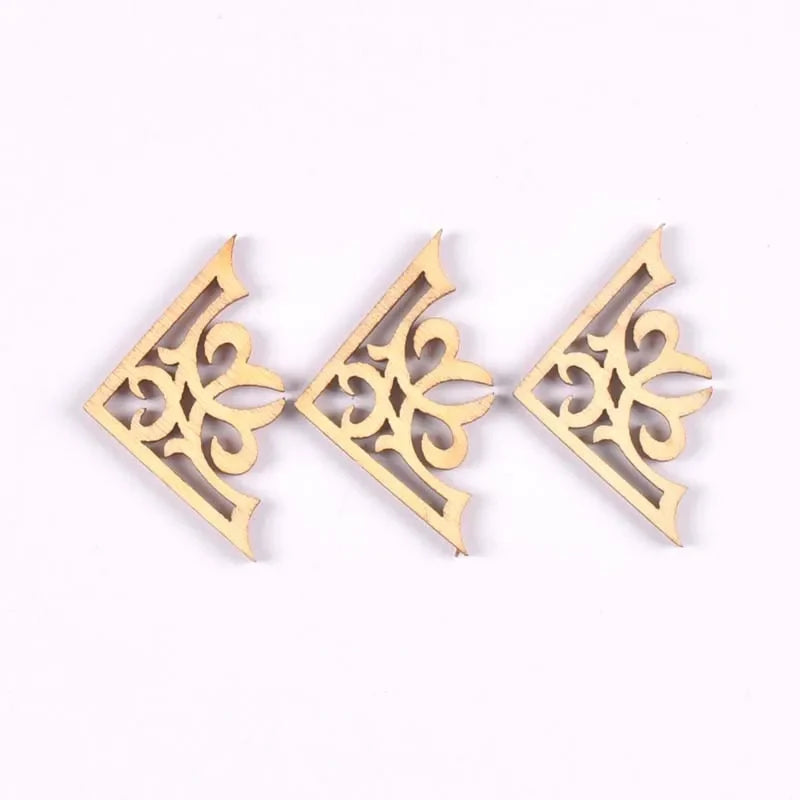 Wooden Book Corner Protectors – 20pc DIY Scrapbook Décor DIY Craft Embellishment Qme m1903-2 1