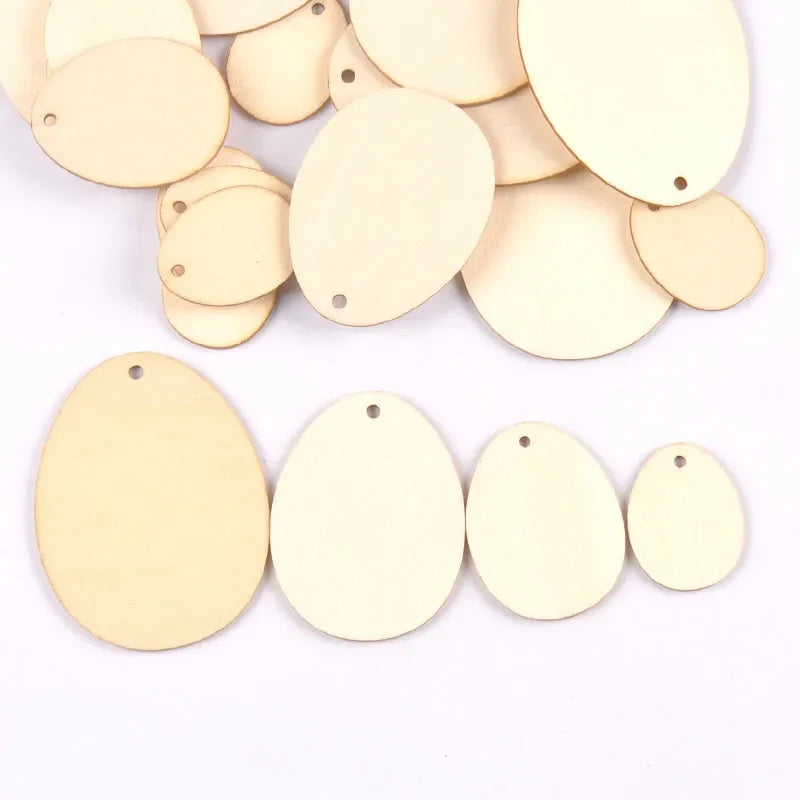 Easter Egg Wood Slice Pendants – DIY Crafts & Scrapbooking Wood Craft Pendants Qme 40mm 50pcs