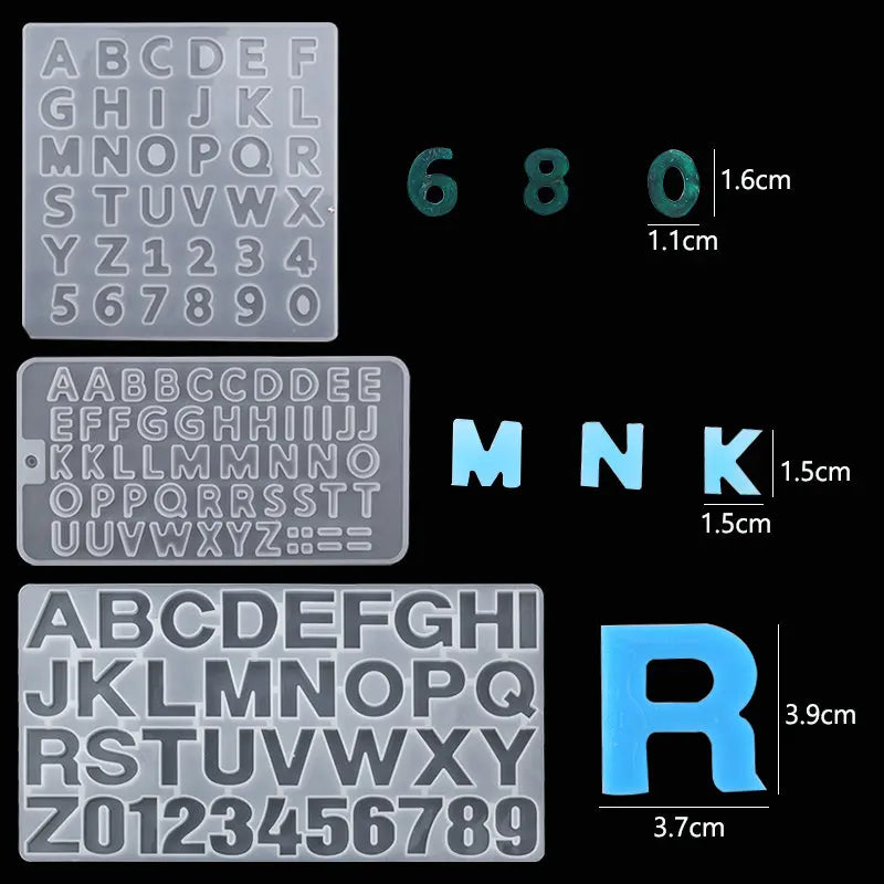 Alphabet & Number Silicone Resin Molds – Keychain & Jewelry DIY Silicone Resin Mold Qme