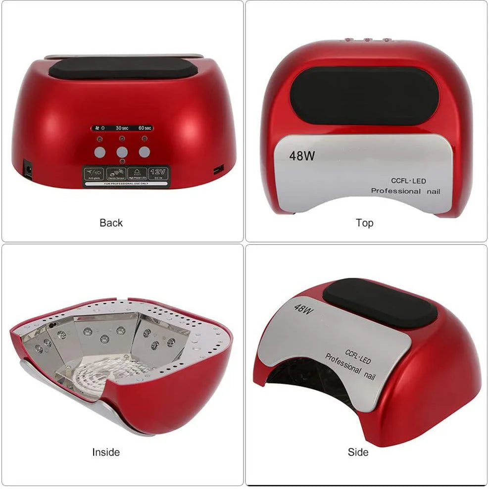 48W UV LED Nail Lamp – CCFL Gel Dryer with Auto Sensor UV LED Nail Lamp Qst