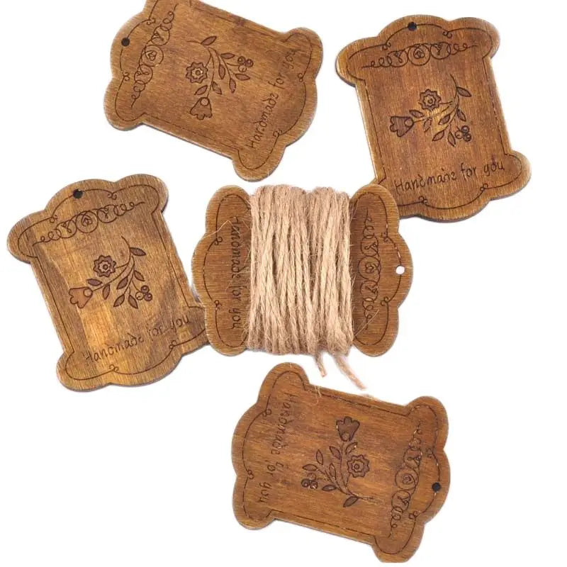 Flower Pattern Wooden Bobbin Spools for Thread & Ribbon – Set of 5 Wooden Bobbin Spools Qme