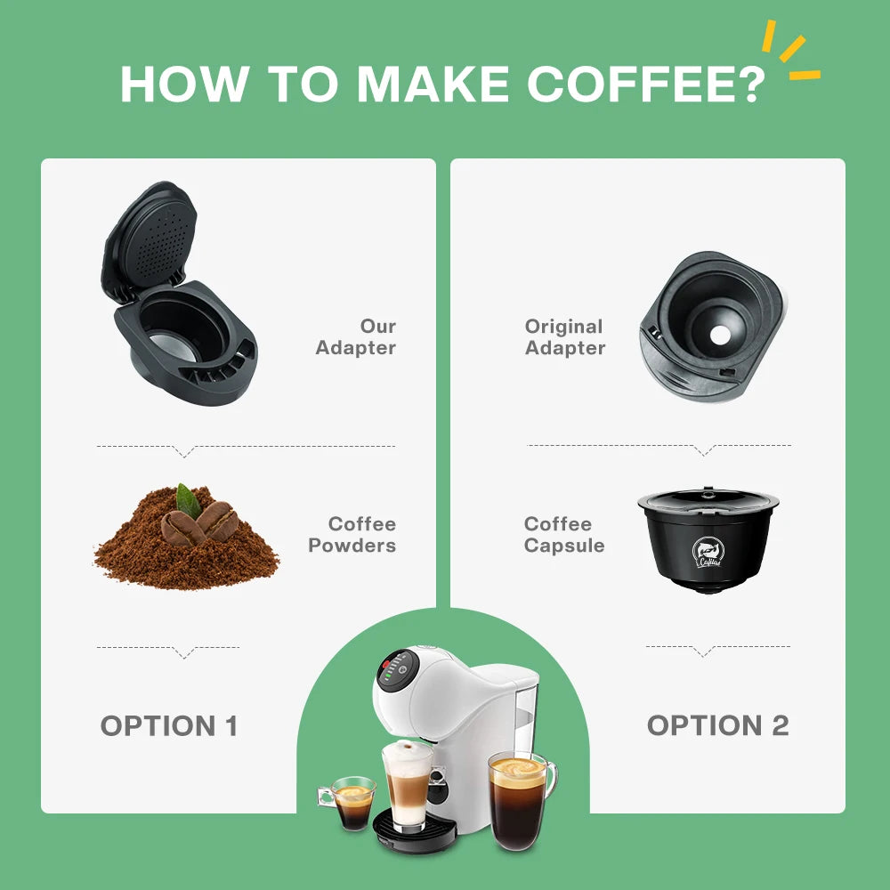 Refillable Coffee Pod Adapter for Dolce Gusto Genio S & Piccolo XS Coffee Pod Adapter Qst
