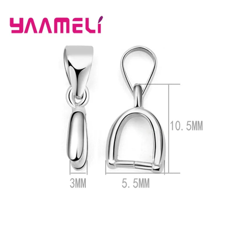 925 Sterling Silver Pendant Pinch Bail – DIY Jewelry Findings Jewelry Findings Qme