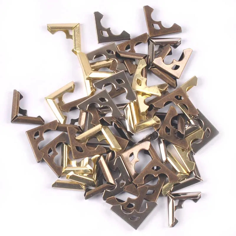 Metal Book Corner Protectors for Scrapbooking – 16x16mm Scrapbooking Accessories Qme