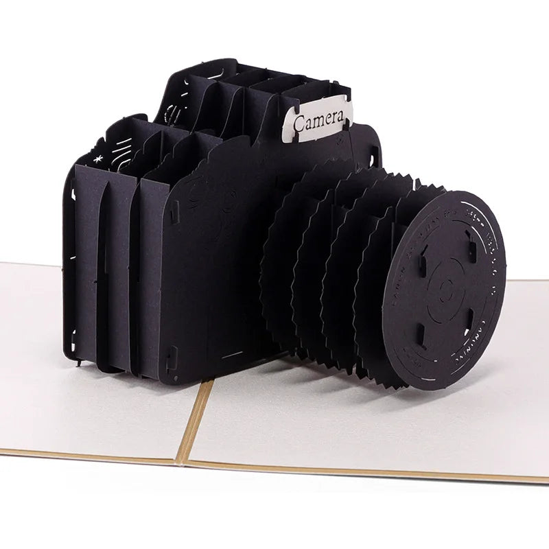 3D Pop-Up Retro Camera Greeting Card | Teacher's Day Gift Pop-Up Greeting Card Qme