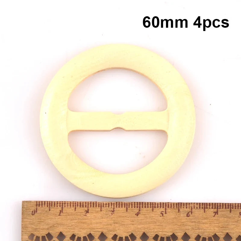 Wooden Round Ring Belt Buckles – DIY Sewing & Bag Accessory Sewing Ring Buckle Qme 60mm 4pcs 3