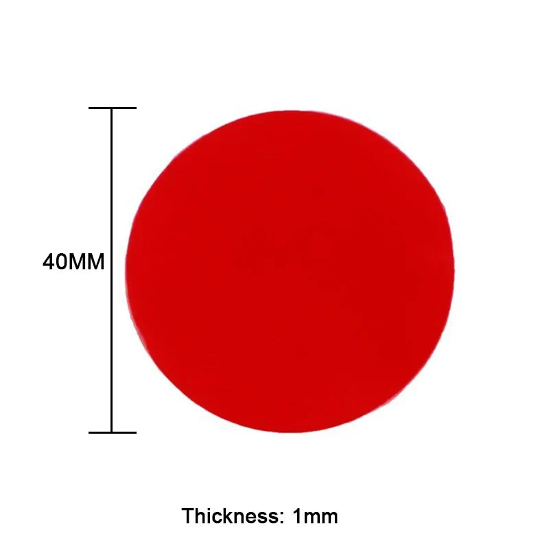 Transparent Acrylic Double Sided Tape Pads – Waterproof No Trace Adhesive Tape Pads Qme Round 40mm 20pcs