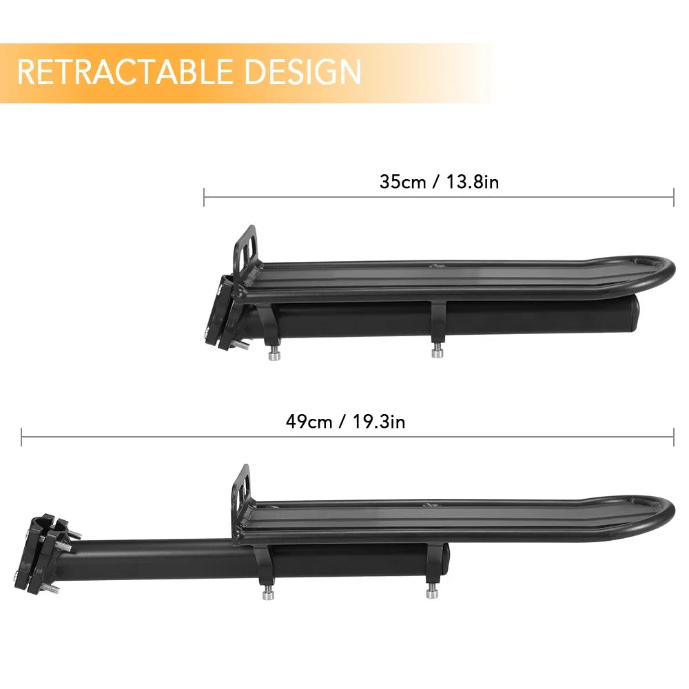 Aluminum Alloy Bicycle Rear Rack Cargo Carrier Bike Shelf Bicycle Cargo Rack Qme