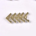 Metal Book Corner Protectors for Scrapbooking – 16x16mm Scrapbooking Accessories Qme gold