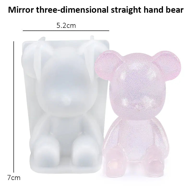 3D Bear Silicone Resin Mold – Epoxy Casting Mold for DIY Crafts Silicone Casting Mold Qme Bear 5