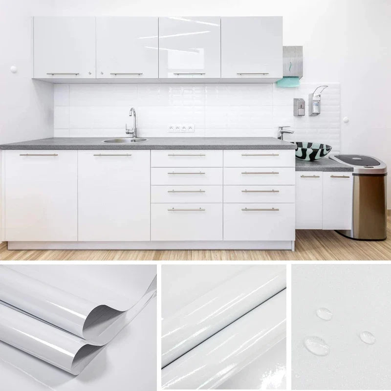 White Self-Adhesive Vinyl Contact Paper – Peel & Stick Wallpaper Self-Adhesive Wallpaper Qme