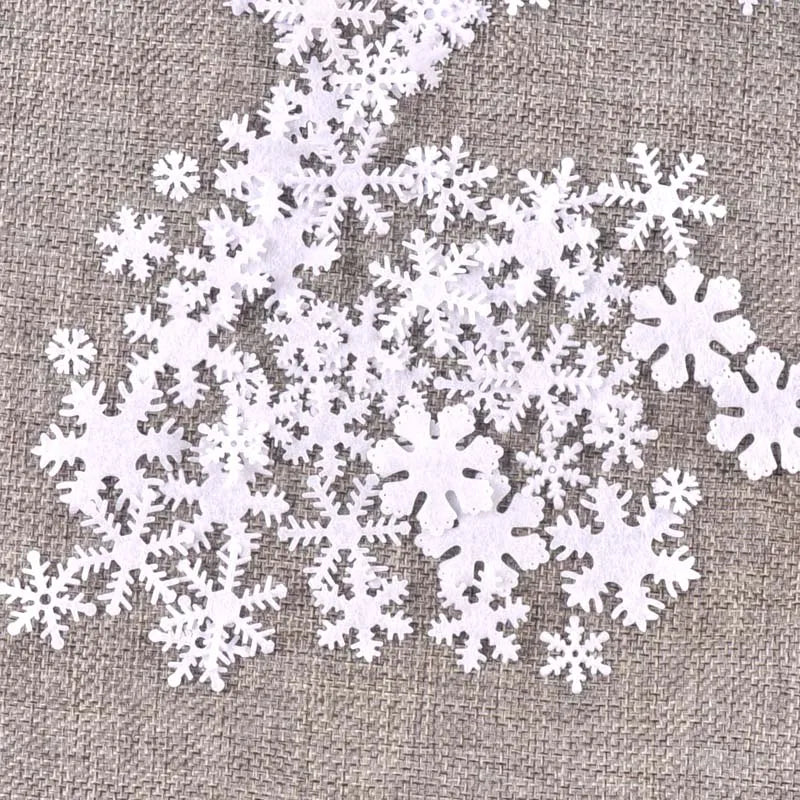100pc Mixed Felt Snowflake Applique Patches – DIY Craft Stickers Felt Applique Patches Qme Random mixed