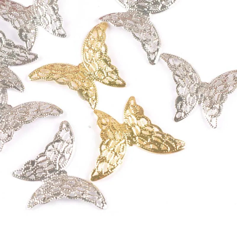 20pcs Butterfly Flower Filigree Wrap Connectors – DIY Jewelry Jewelry Findings Qme